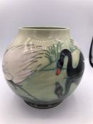 Moorcroft Black Swan vase 15.5cm tall 112/350