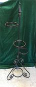 A Twisted Wrought iron pot holder 102cm