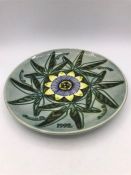 A Moorcroft 1st Edition plate of the year 1992 22cm.