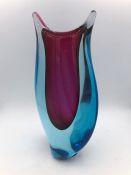 A Studio encased glass vase.