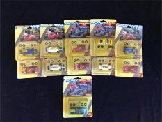 Eleven Scalextric micro cars