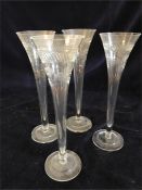 Four Champagne flutes