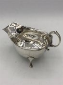 A hallmarked Asprey silver sauce boat, Birmingham 1938 marked A & Co Ltd