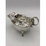 A hallmarked Asprey silver sauce boat, Birmingham 1938 marked A & Co Ltd