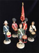 Five Wedgwood figures from the Drummer Collection
