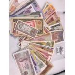 A Collection of fifty world bank notes 1946-2017.