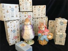 Beatrix Potter collection of china figures, mugs etc