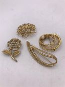 Four Sarah Coventry brooches