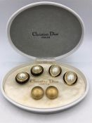 Three pairs of Vintage Christian Dior earrings, clip ons in box)