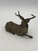 A 19th Century cold painted bronze of a Stag