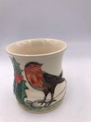 A Moorcroft Robin mug