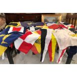 A selection of sailing pennants and flags