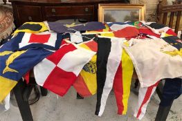 A selection of sailing pennants and flags