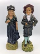 Two French Faience figures (AF)