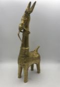 A Brass Persian figure of a donkey