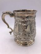 A hallmarked silver tankard dated 1771 makers mark ID