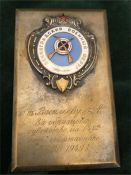 A Russian 1949 Marksman plaque