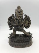 A late 18th early 19th century Hindhu bronze statue of Shiva Shakti