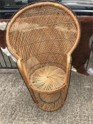 A Rattan Peacock chair