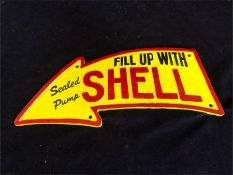 A large Shell arrow sign in cast iron