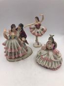 A selection pf porcelain figures by Dresden