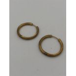 A pair of Asian gold hoop earrings (4.2g)