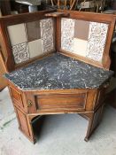 A Corner part tiled washstand