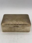 A Hallmarked silver cigarette box