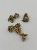 Two Pairs of Asian gold earrings Total weight 23.6g