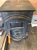 A wood burning stove