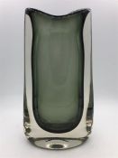 A large Whitefriars willow glass vase design number 9651 c.1966 25cms High