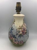 A Moorcroft lamp base 20cm tall