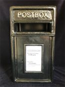 A Black post box (270mm deep)