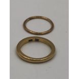 Two Asian gold wedding rings (4.4g)