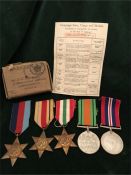 Medal Group to Mr M J J Strong, Royal Signals 1939/45 Star, Africa Star with 8th Army Bar, Italy