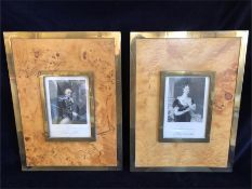 A Pair of framed engravings of Princess Charlotte and Baron Collingwood