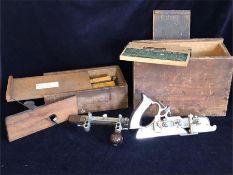 A large selection of vintage tools to include several planes.