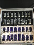 A boxed Czech Crystal chess set