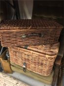 Two Wicker picnic hampers