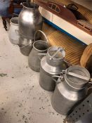 A selection of milk churns