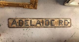 A Vintage Road Sign 'Adelaide Road'