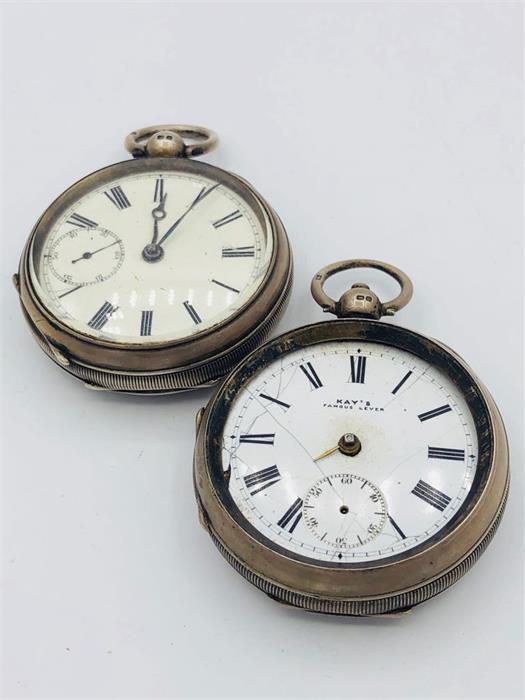 A pair of hallmarked silver pocket watches AF