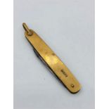 A 9ct gold, Chester hallmarked, fruit knife