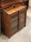 Small Pine glass fronted display cabinet AF