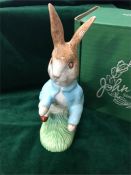 Beatrix Potter figures by Beswick Mrs Tiggy Winkle, Jemima Puddle Duck and Peter Rabbit