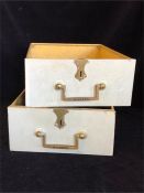 Two Vintage metal safe drawers by Milner's