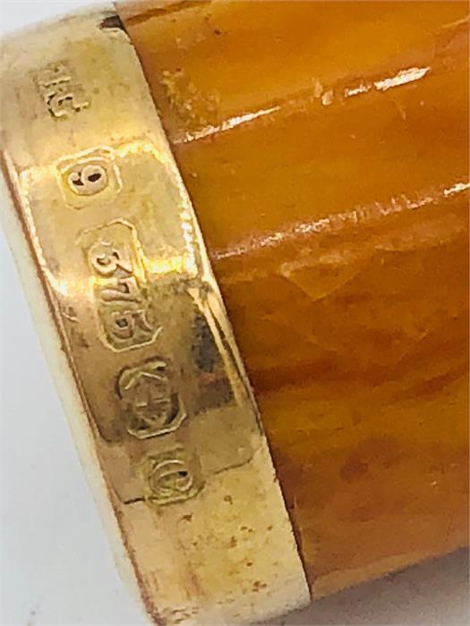 An Amber cigar holder with a 9ct gold mount - Image 3 of 3