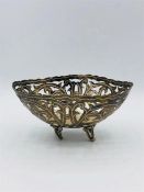 A Persian silver pierced bowl, (105g)