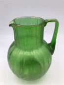 Loetz Neptune Crete iridescent glass jug c.1900 H16cms