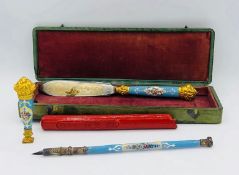 enamel and omici handed writing set